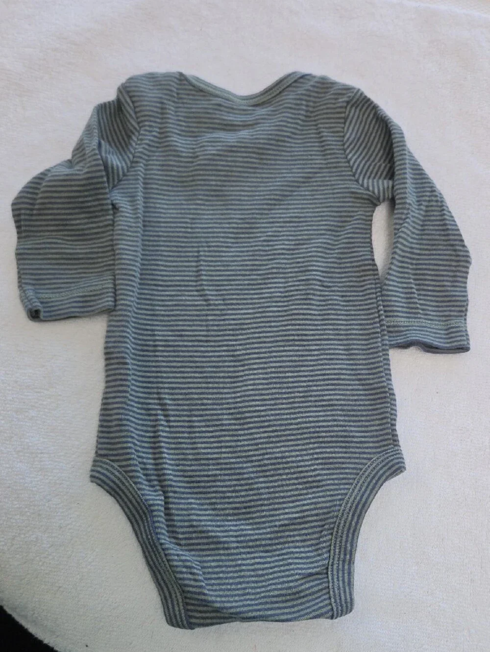 Carter's Striped Green Fox Bodysuit with Navy Pants Sz 3m